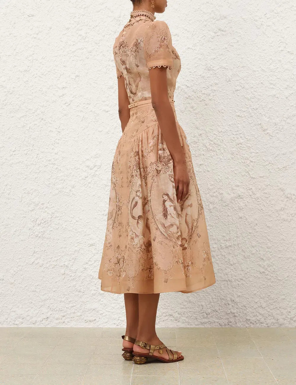 Zimmermann Rebellion Beaded Top and Midi Skirt Set