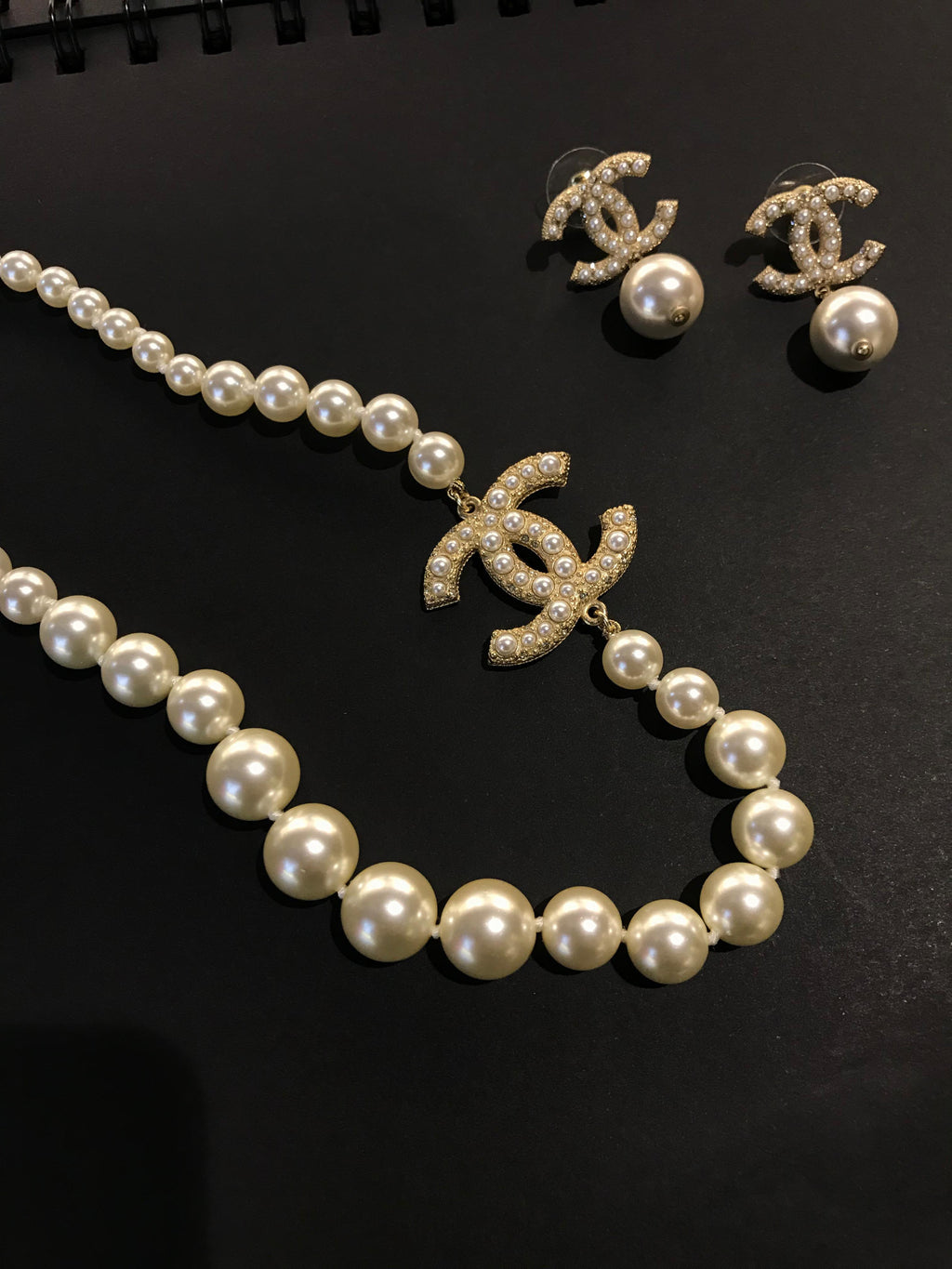 Chanel Classic Model Choker & Earings Set