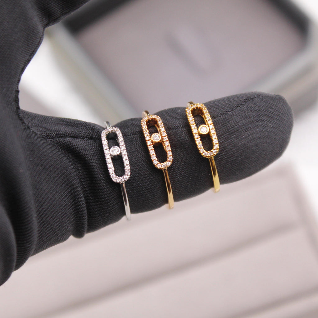 Messika Move Uno half pavé ring