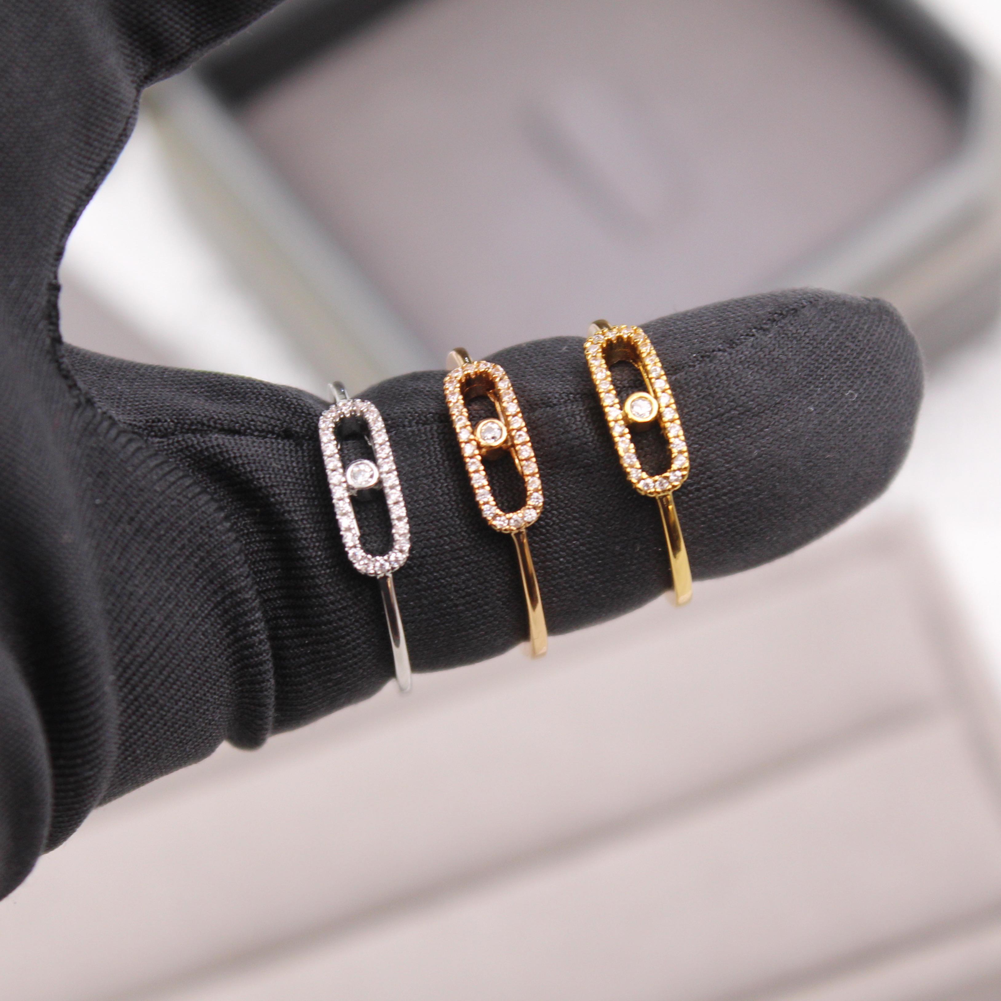 Messika Move Uno half pavé ring