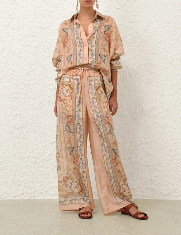 Zimmermann Roselight Relaxed Shirt & Pant Set