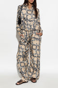 Loewe x Paula's Ibiza Anagram-Print Silk Twill Set