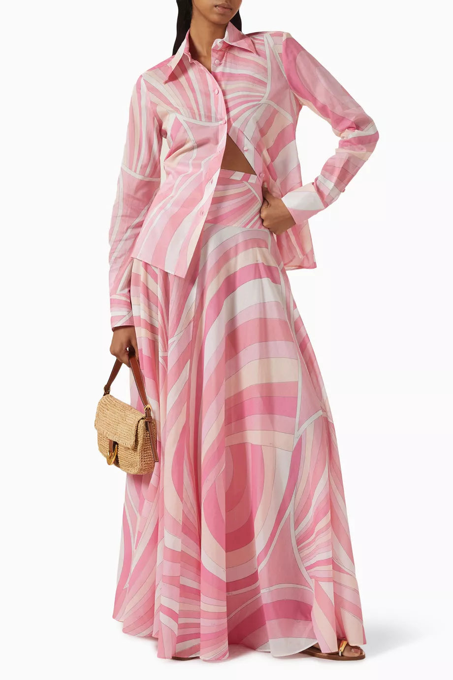 Pucci Pink Iride-Print Two-Piece Set