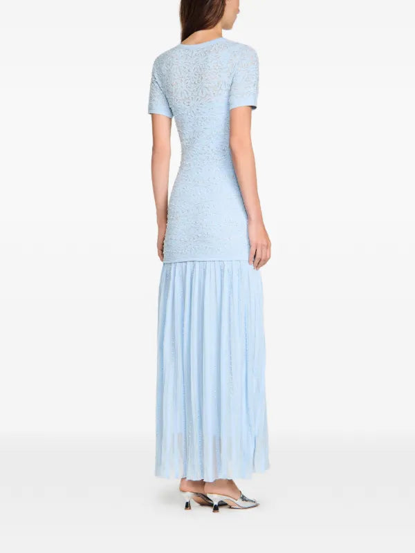 Sandro Levana Beaded Knit Maxi Dress