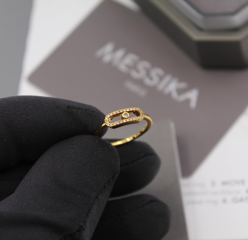 Messika Move Uno half pavé ring