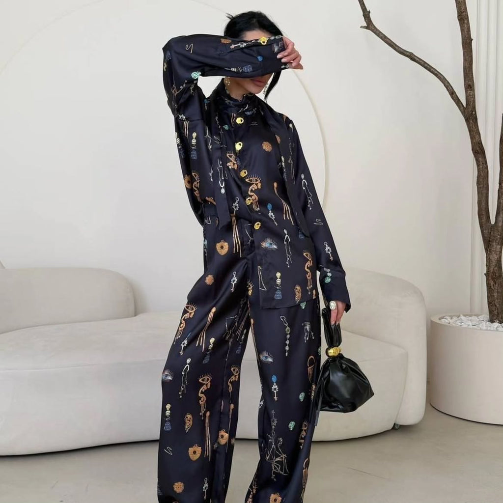Schiaparelli Satin Co-Ord Set