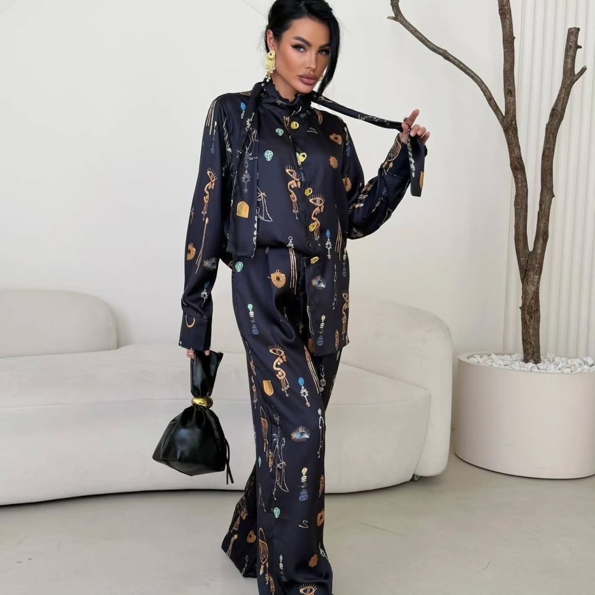 Schiaparelli Satin Co-Ord Set