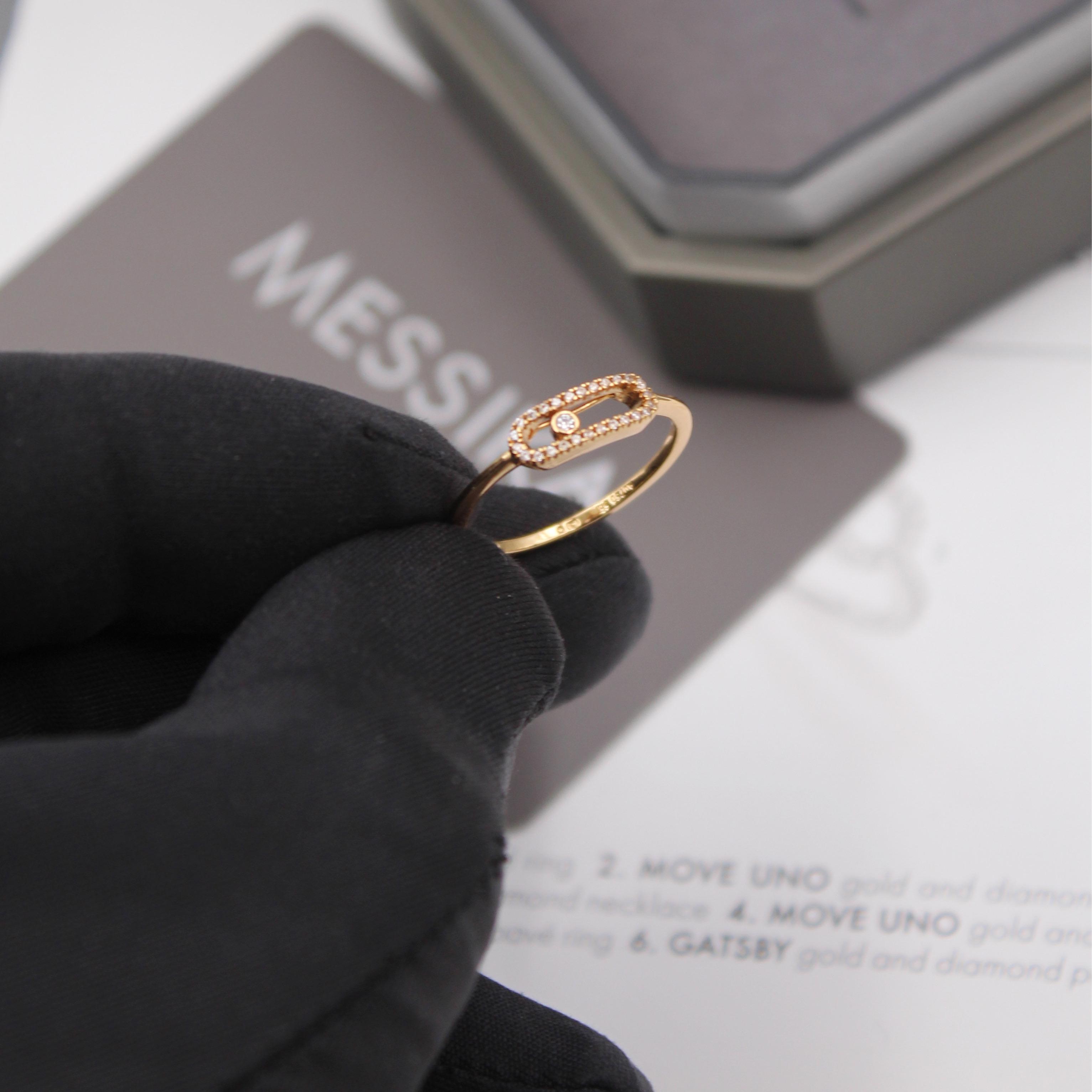 Messika Move Uno half pavé ring