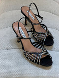 Aquazzura Hold Me Embellished Stiletto Sandals