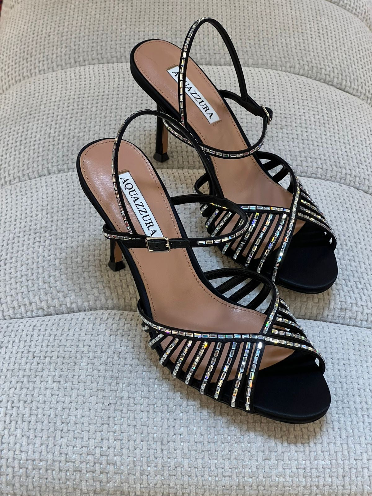 Aquazzura Hold Me Embellished Stiletto Sandals