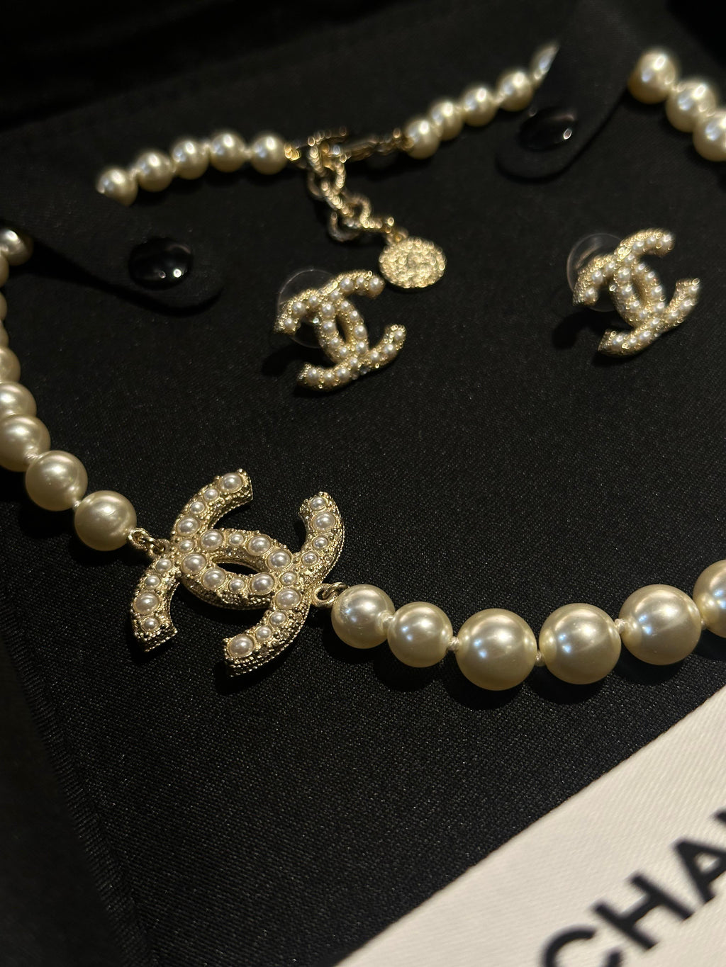 Chanel Classic Model Choker & Earings Set