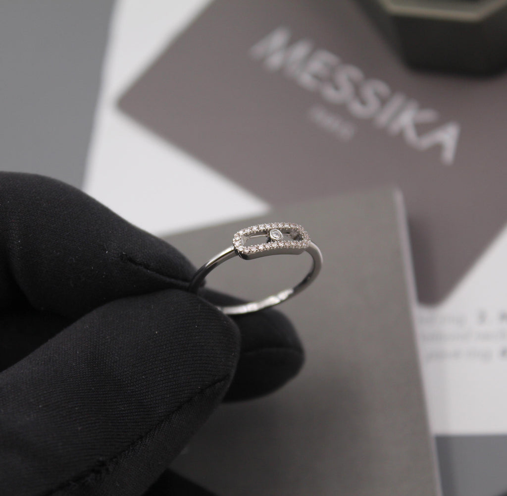 Messika Move Uno half pavé ring