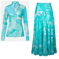 Pucci Iride-Print Silk Twill Shirt & Maxi Skirt Set