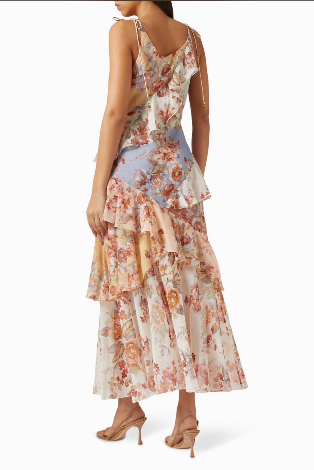 Zimmermann Multicolour Awaken Frill Slip Dress