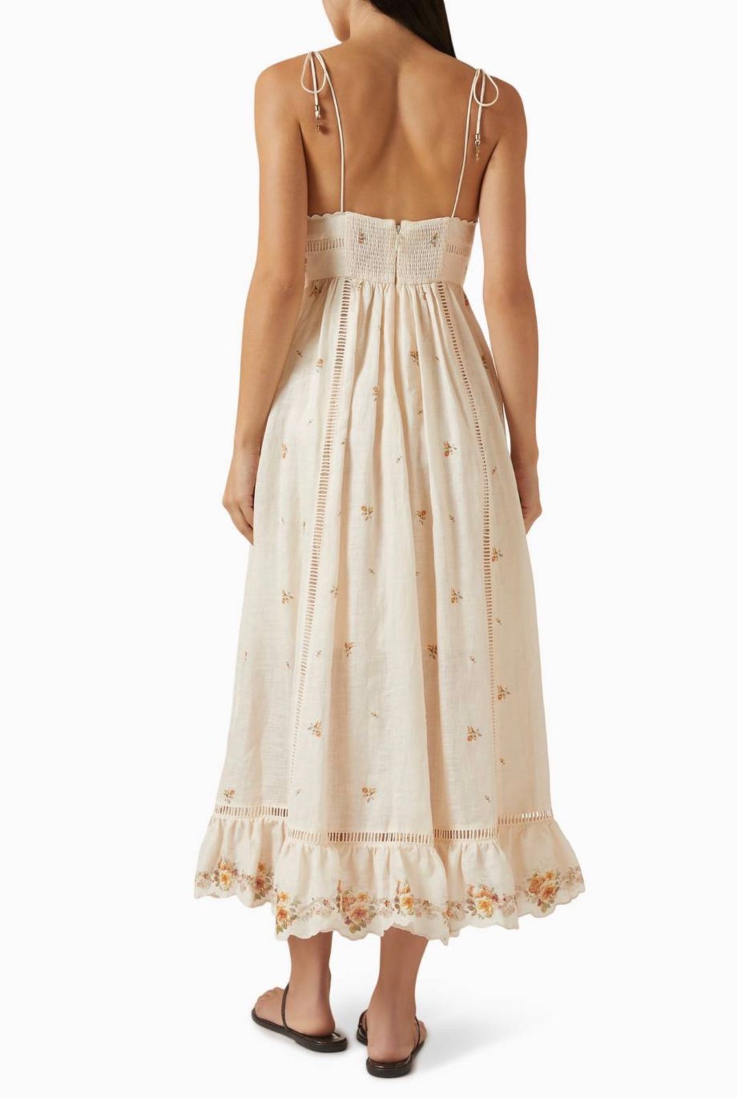 Buy Zimmermann Neutral Patience Cami Dress in Linen