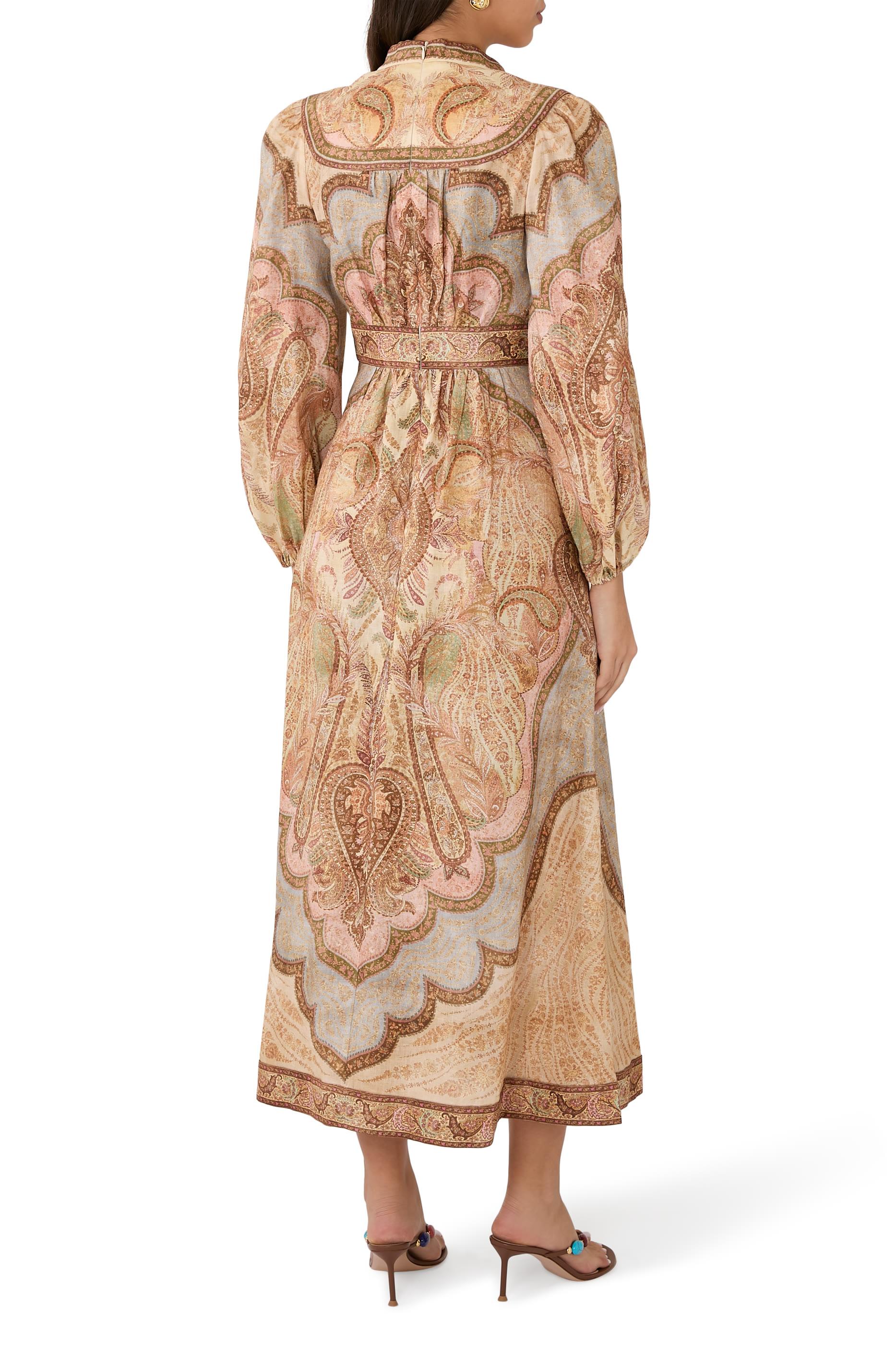 ZIMMERMANN Wanderlust Plunge Midi Dress