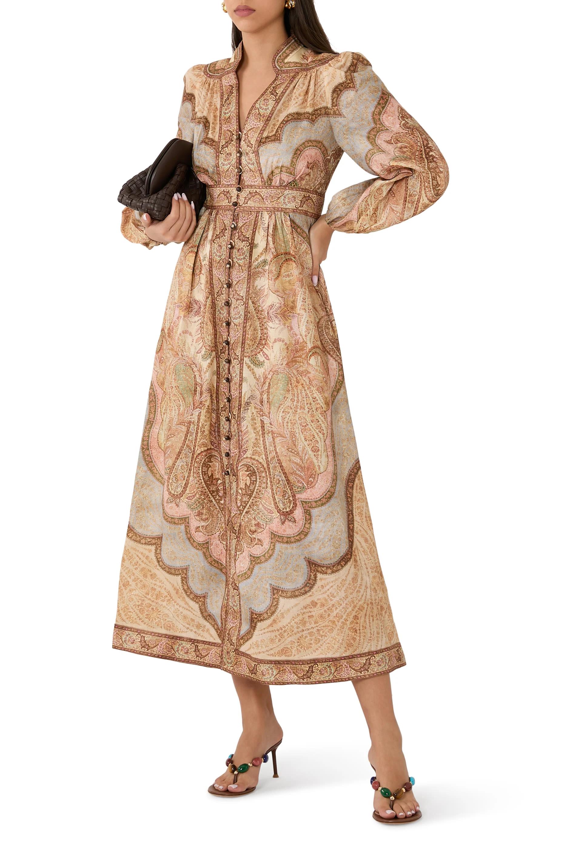 ZIMMERMANN Wanderlust Plunge Midi Dress