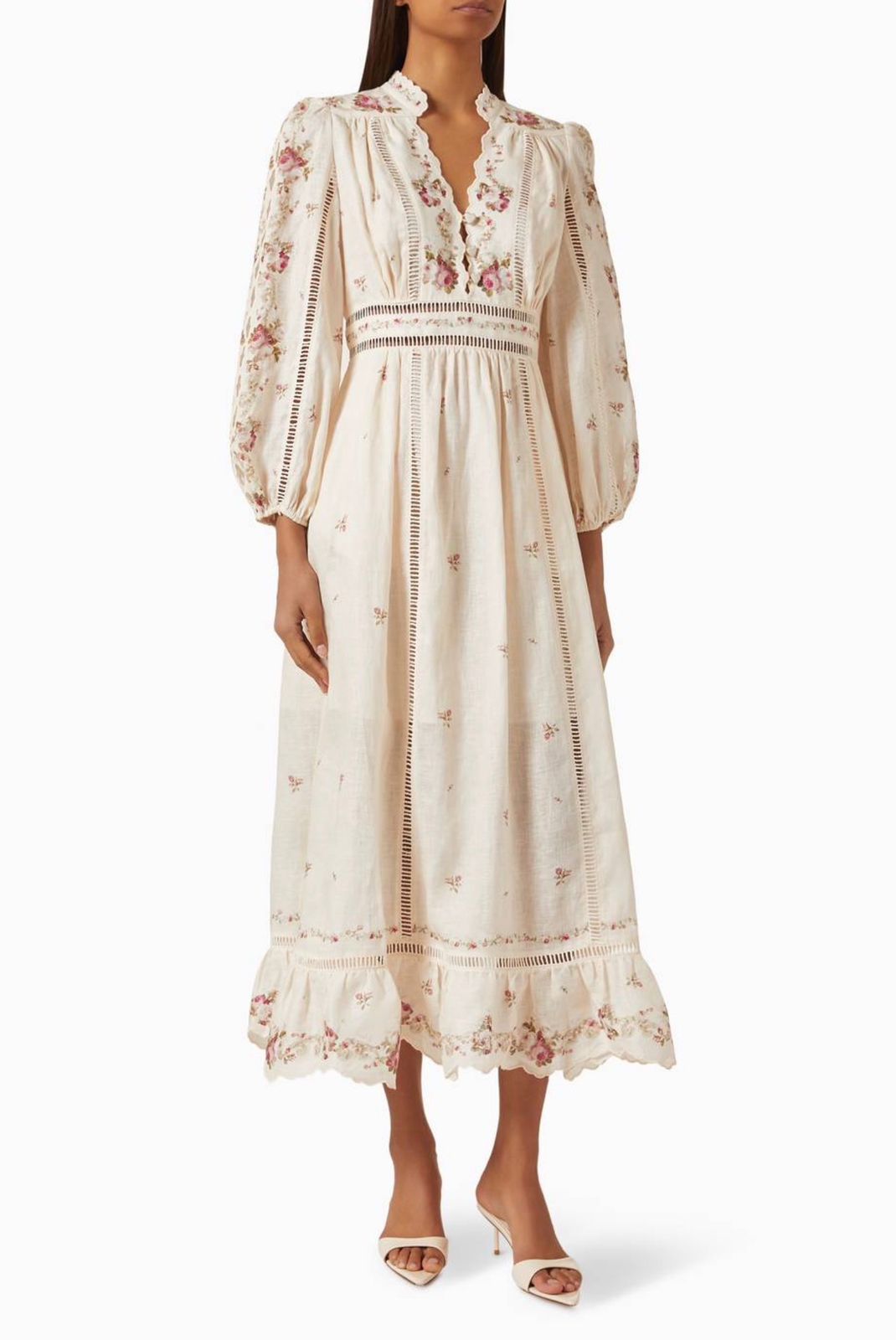 Zimmermann Multi Linen Patience Midi Dress