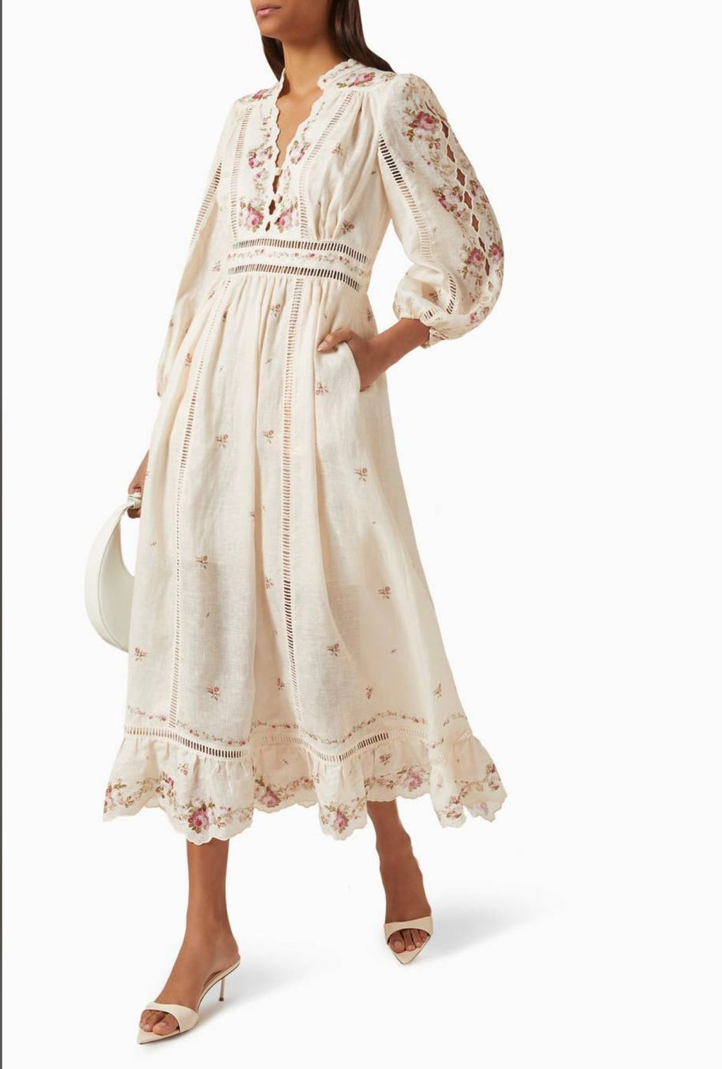 Zimmermann Multi Linen Patience Midi Dress