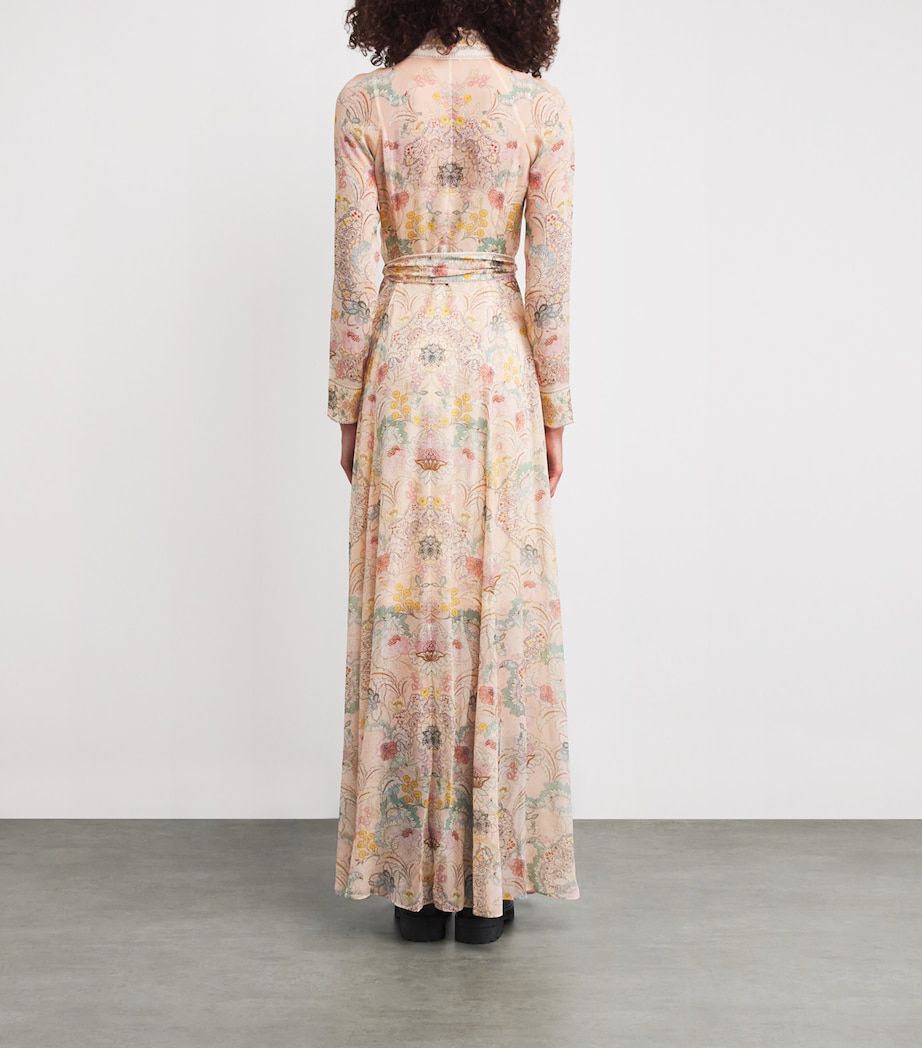 Zimmermann Multi Floral Rebellion Maxi Shirt Dress