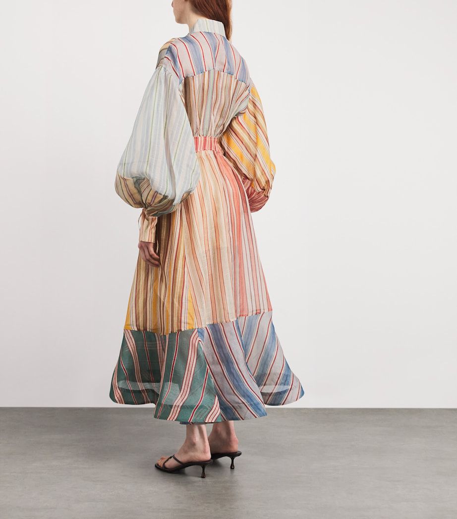 ZIMMERMANN Rebellion Striped Midi Dress