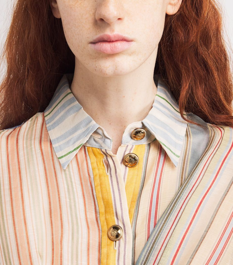 ZIMMERMANN Rebellion Striped Midi Dress