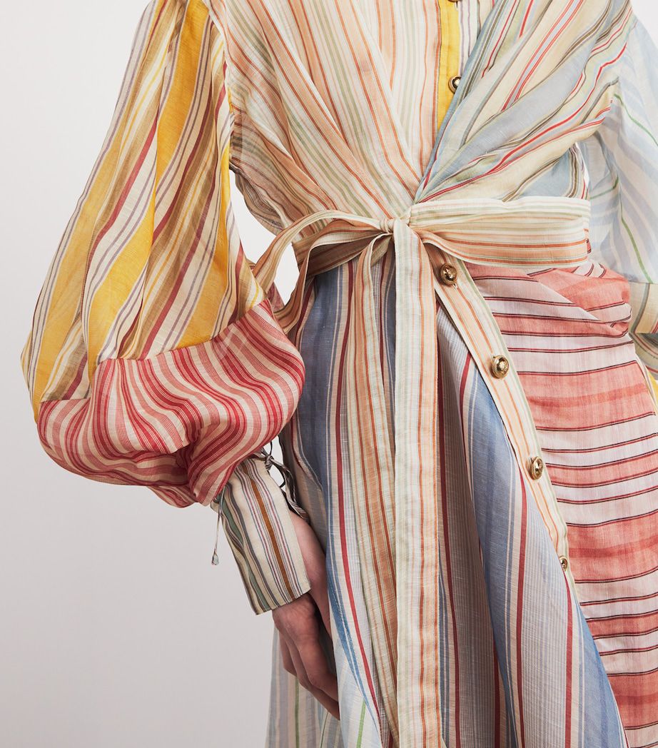 ZIMMERMANN Rebellion Striped Midi Dress
