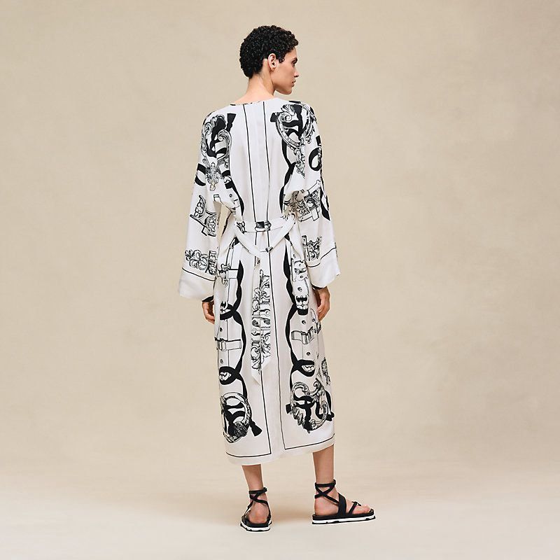 Hermès "Ferronnerie Remix" caftan Blanc Nacre