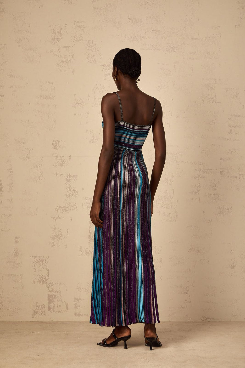 Missoni Blue Sequin-embellished Sleeveless Maxi dress