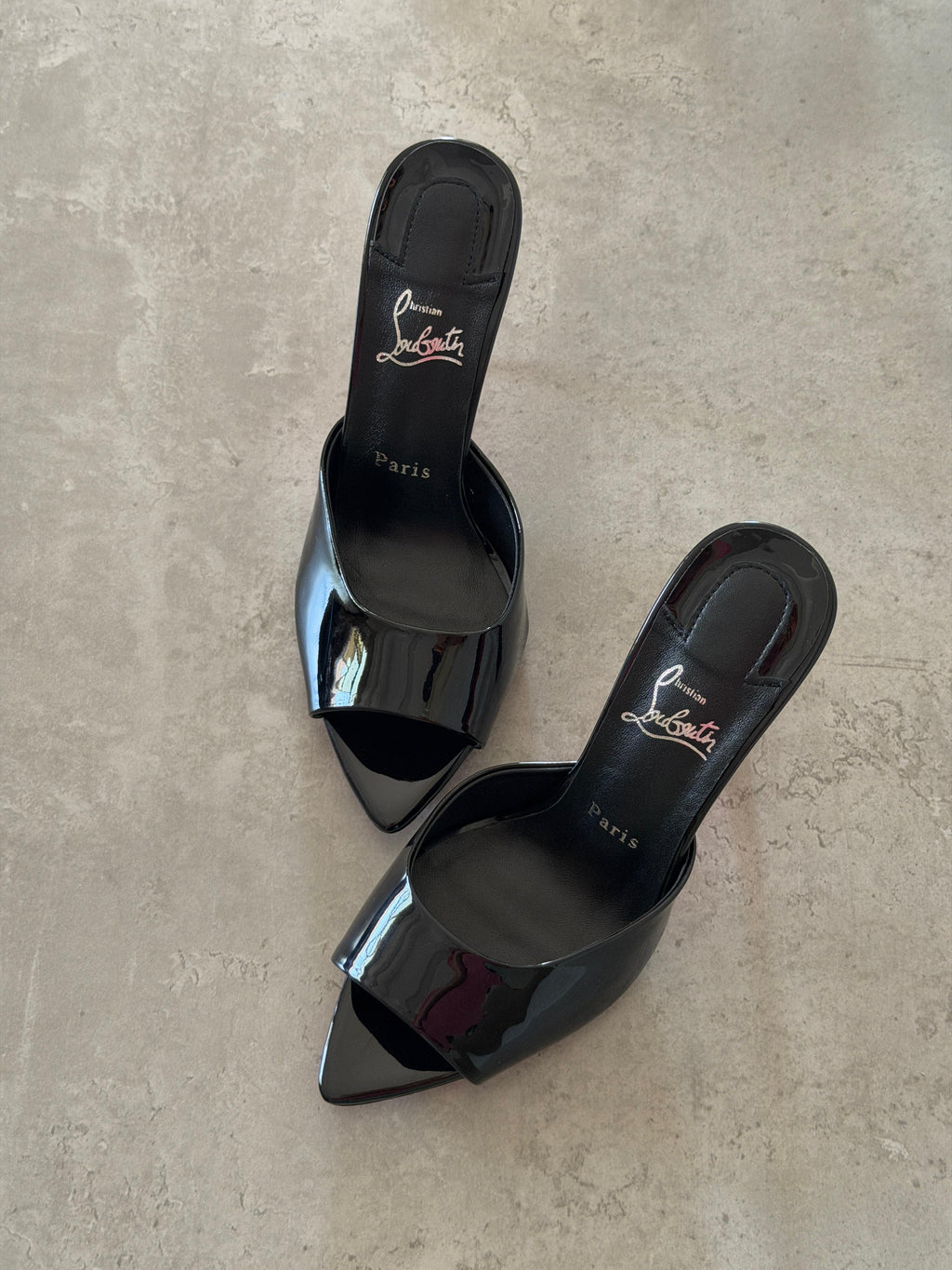 Christian Louboutin Black Me Dolly 100 Mule Sandals