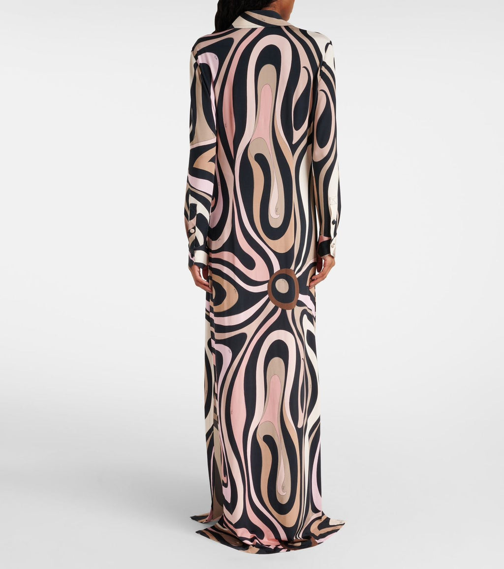Pucci Multicolour Vivara Printed Kaftan in Silk