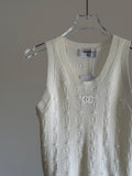 Chanel White Knit Tank Top