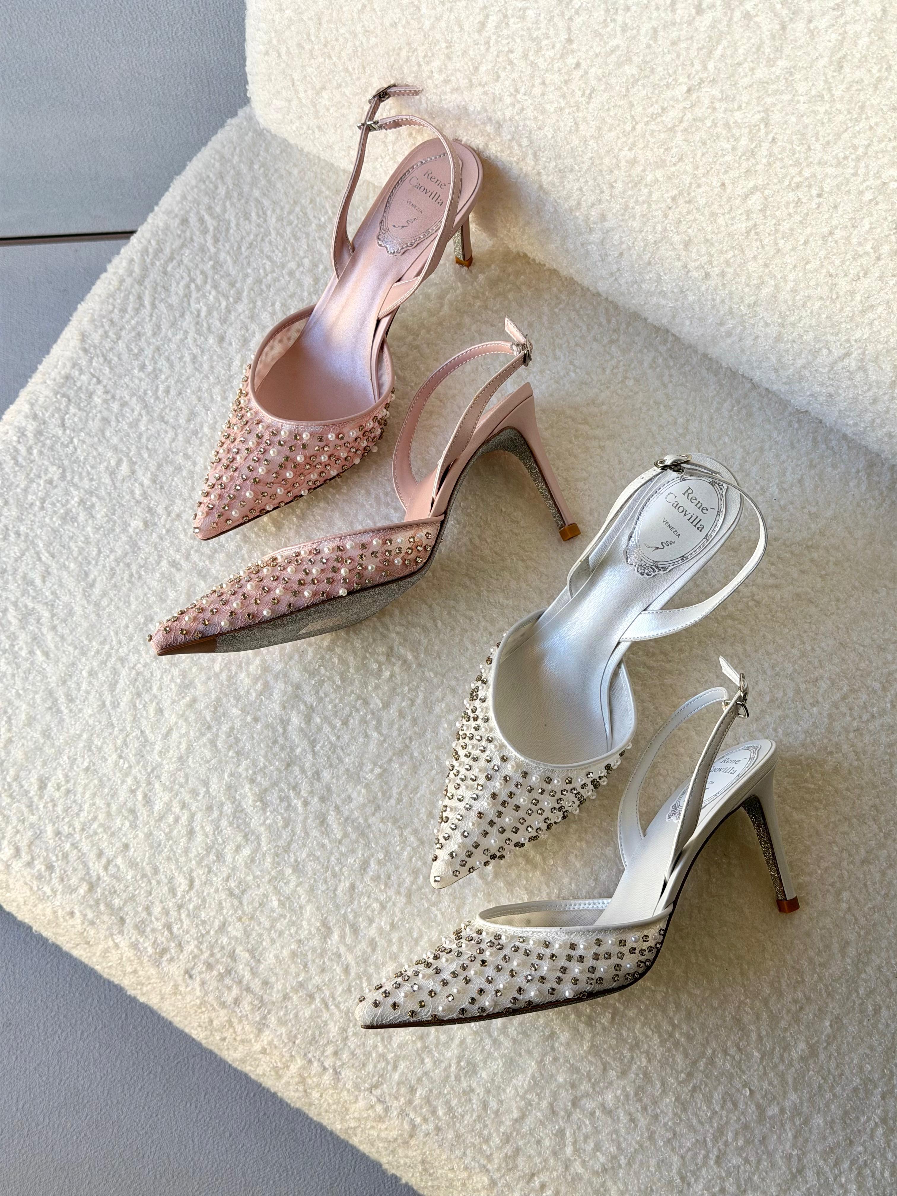 René Caovilla Embellished Pumps