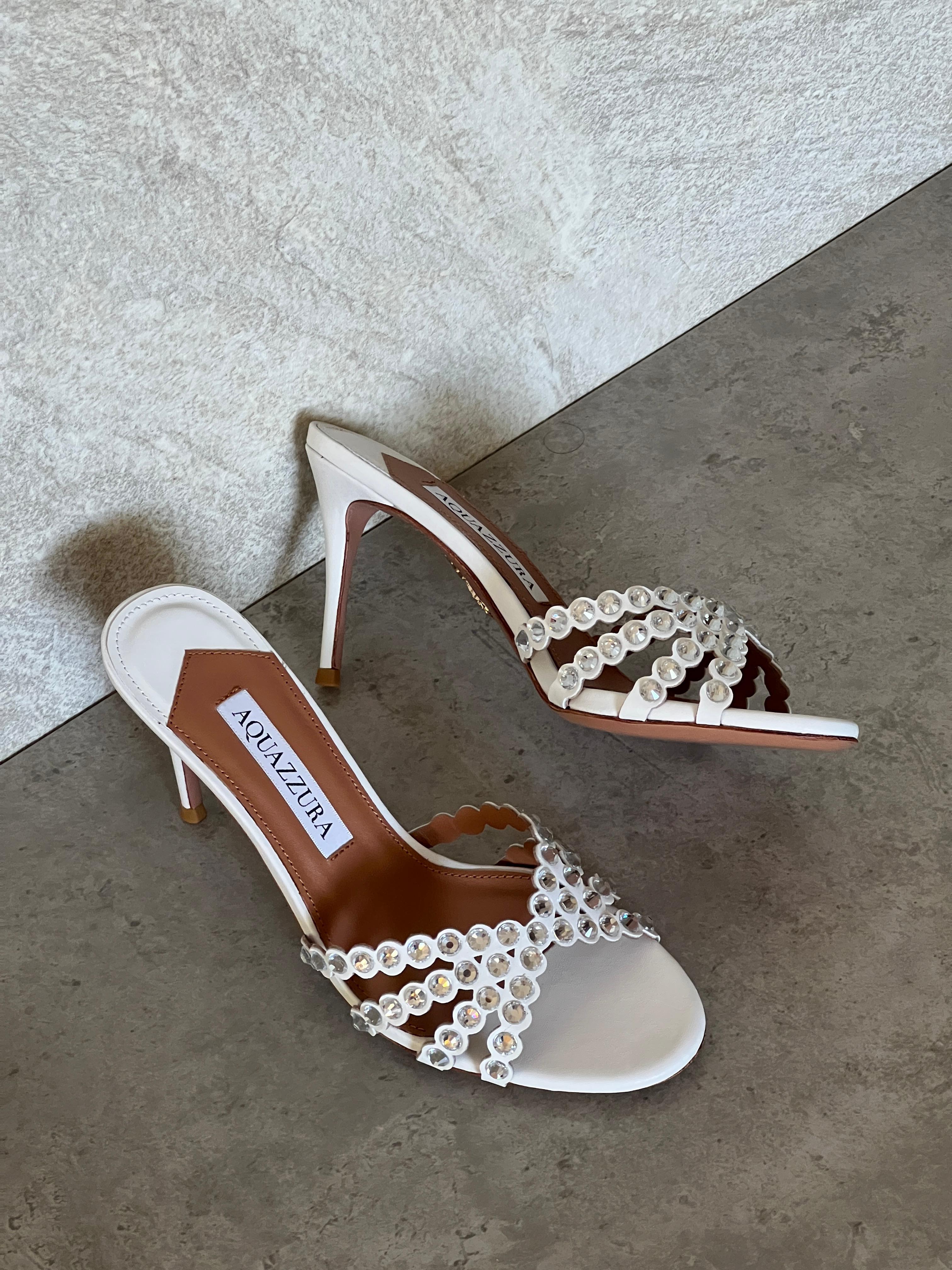 Aquazzura Embellished Tequila Mules 75