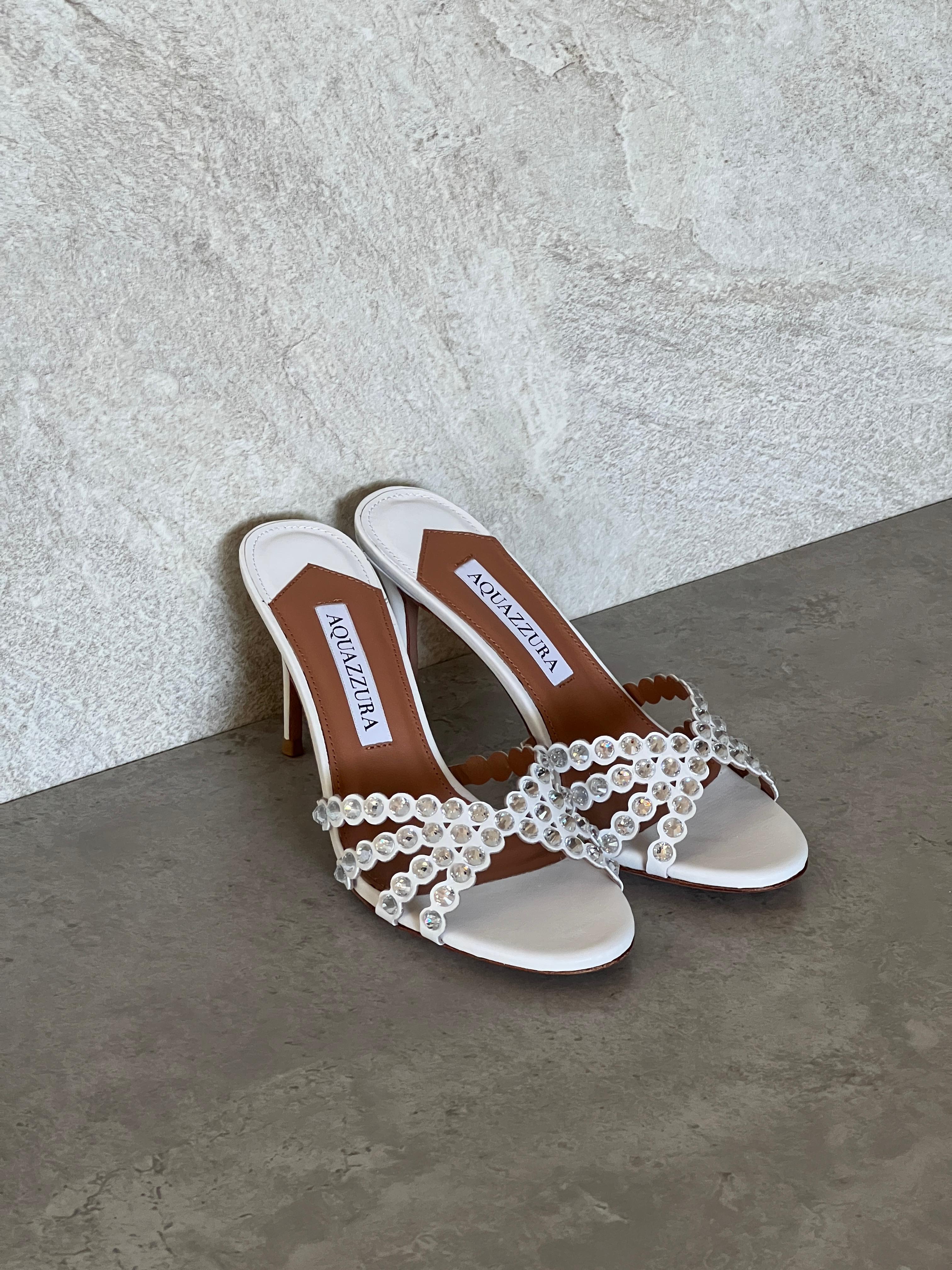 Aquazzura Embellished Tequila Mules 75