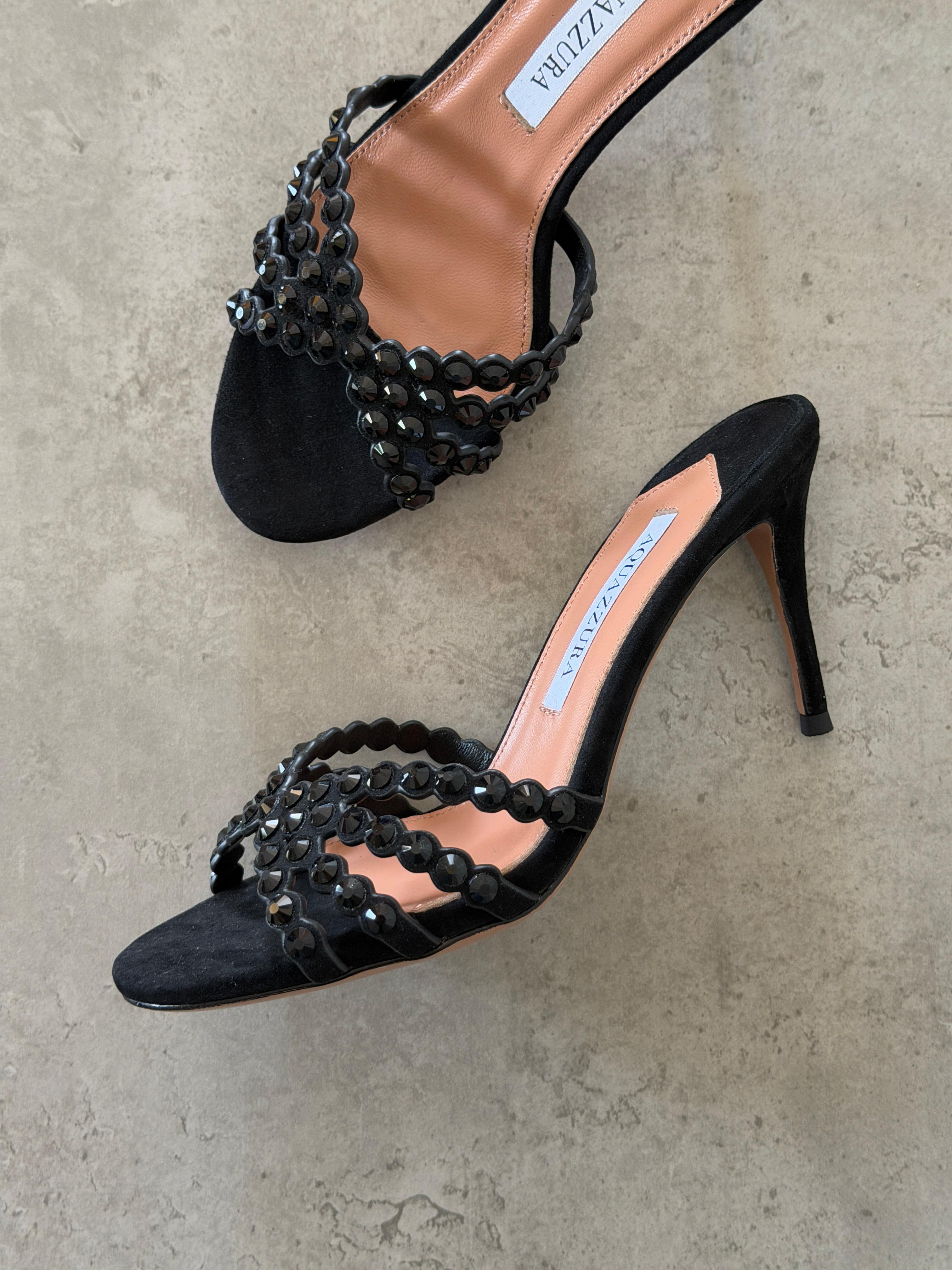 Aquazzura Embellished Tequila Mules 75