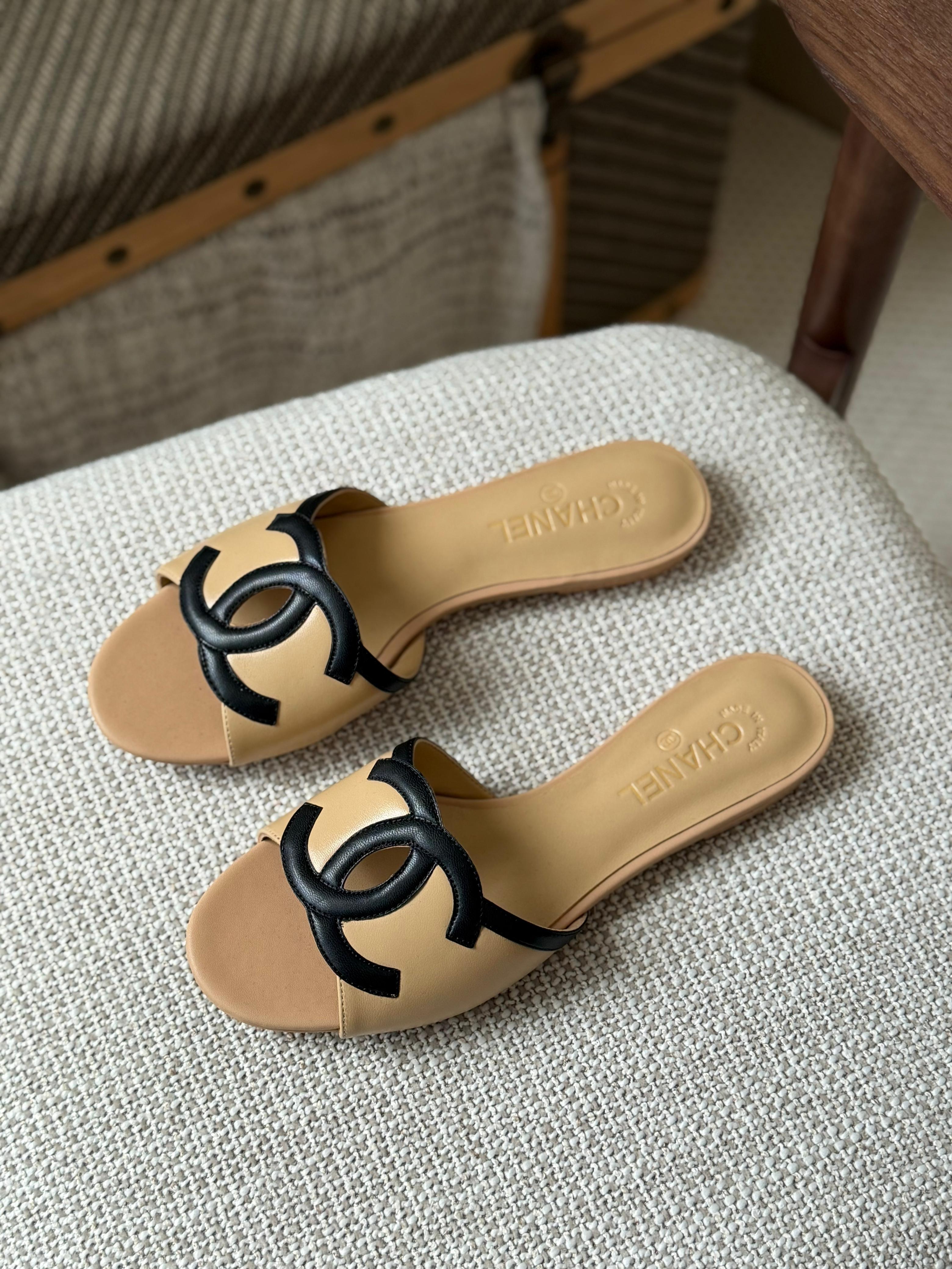 Chanel Lambskin Sandals