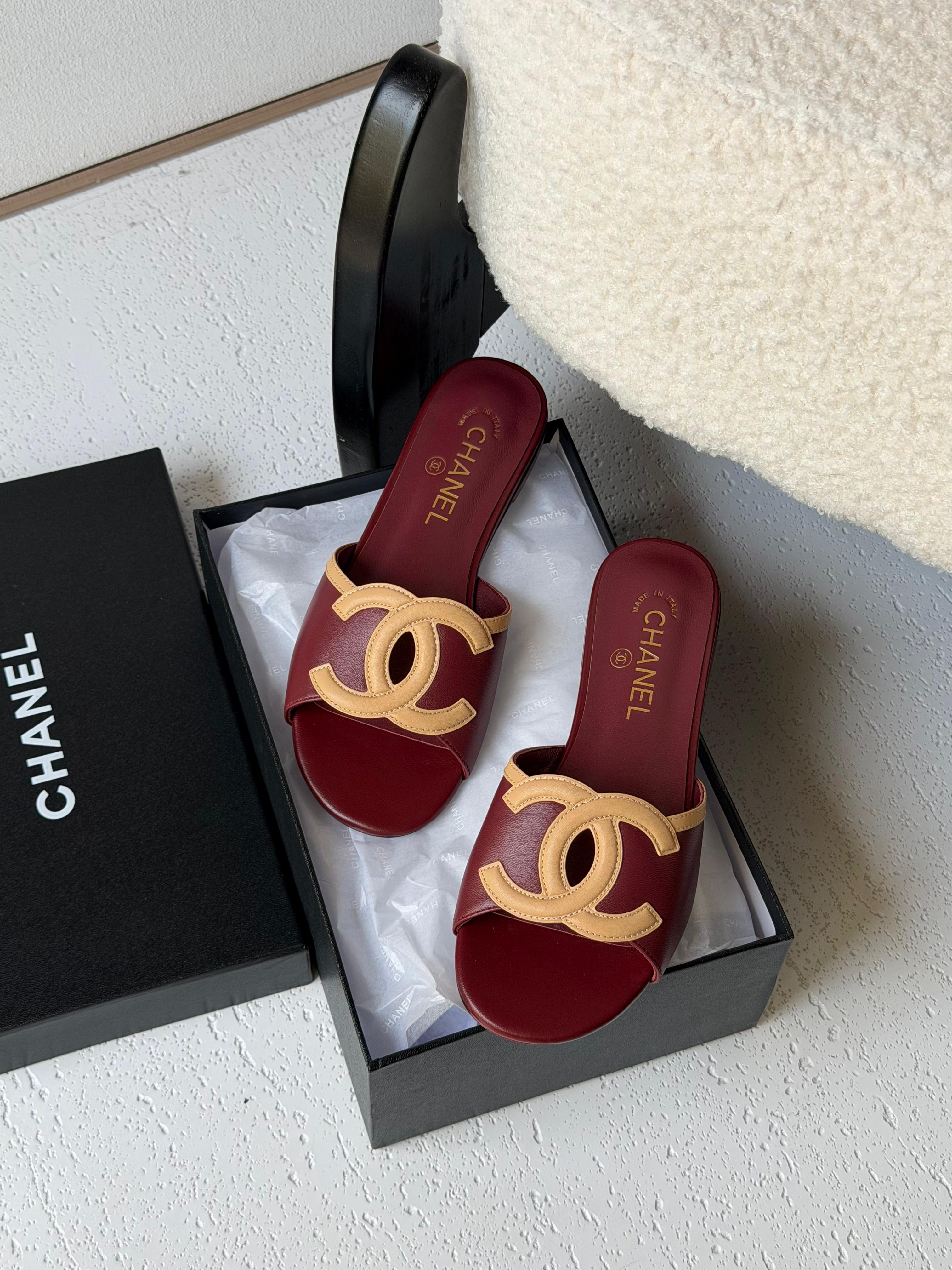 Chanel Lambskin Sandals