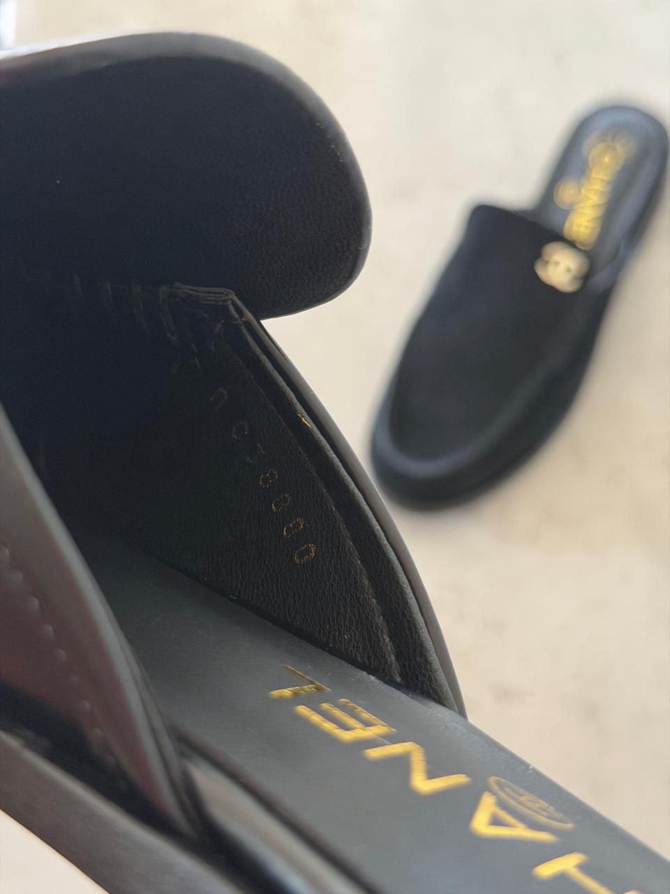 Chanel Mules in Black Calfskin