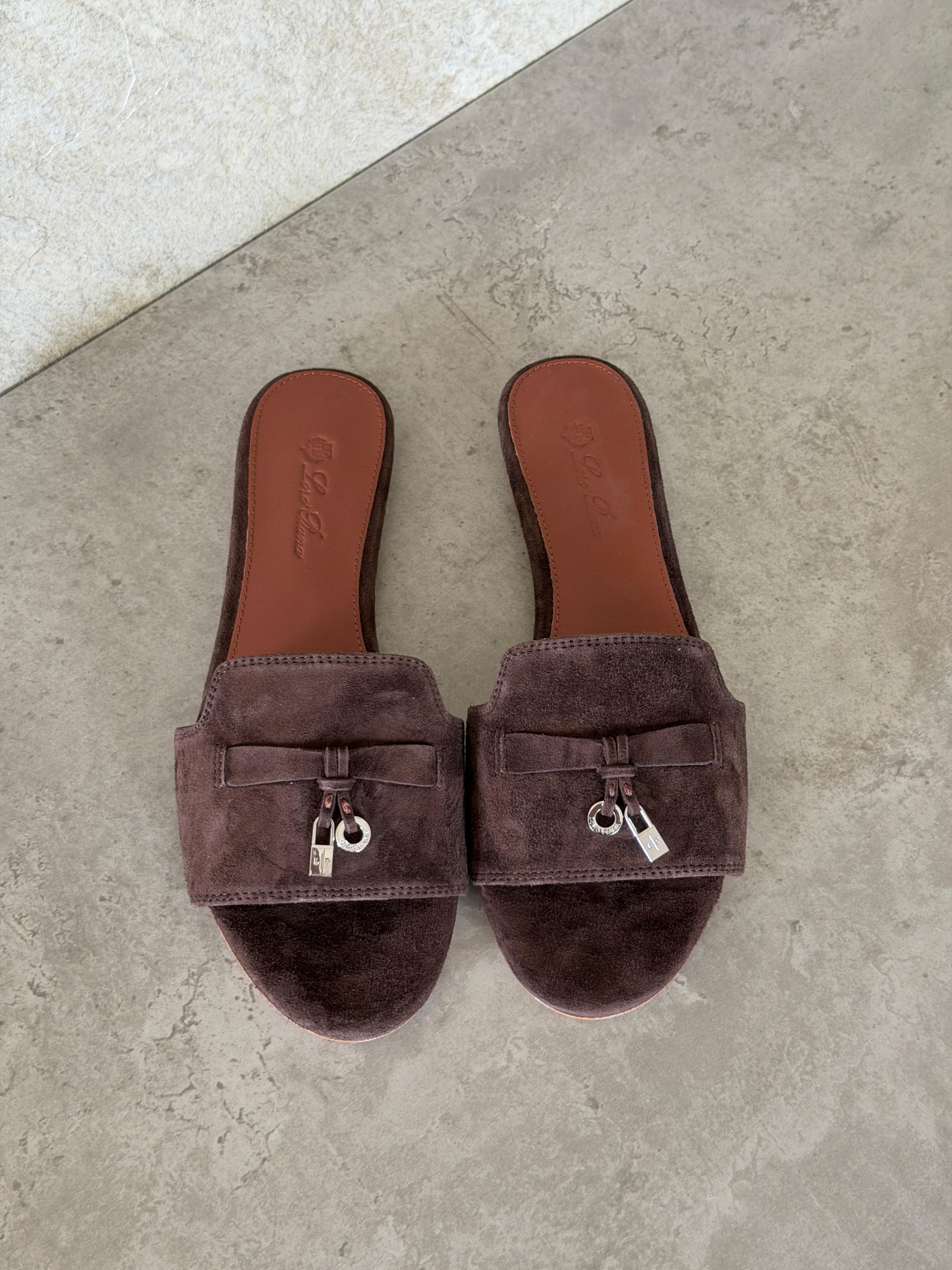 Buy Loro Piana brown Summer Charms Flats