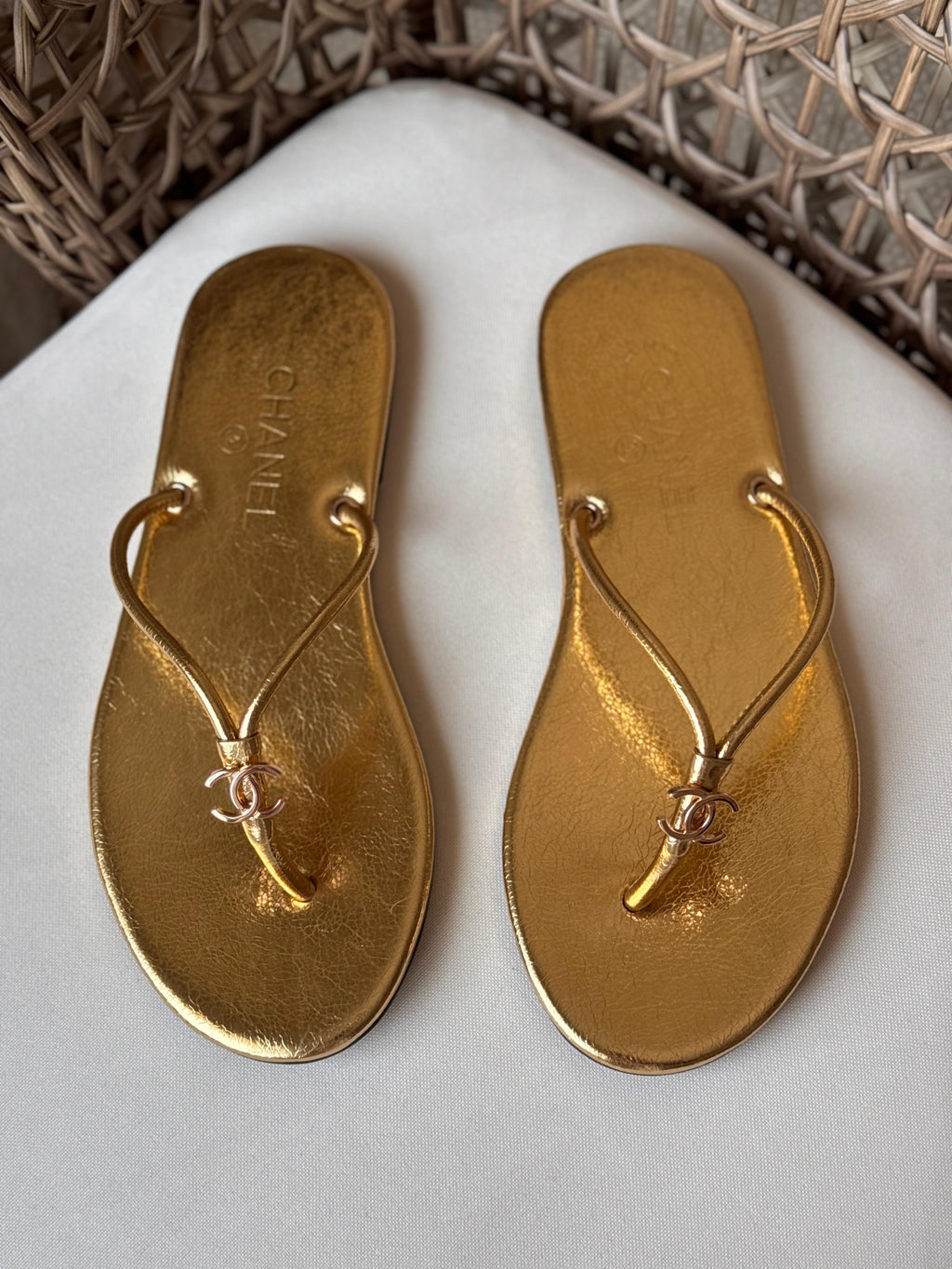Chanel Thongs  calfskin