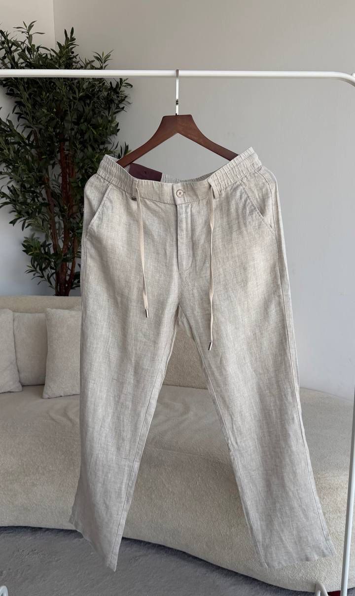 Loro Piana Cotton & Linen Tapered Trousers
