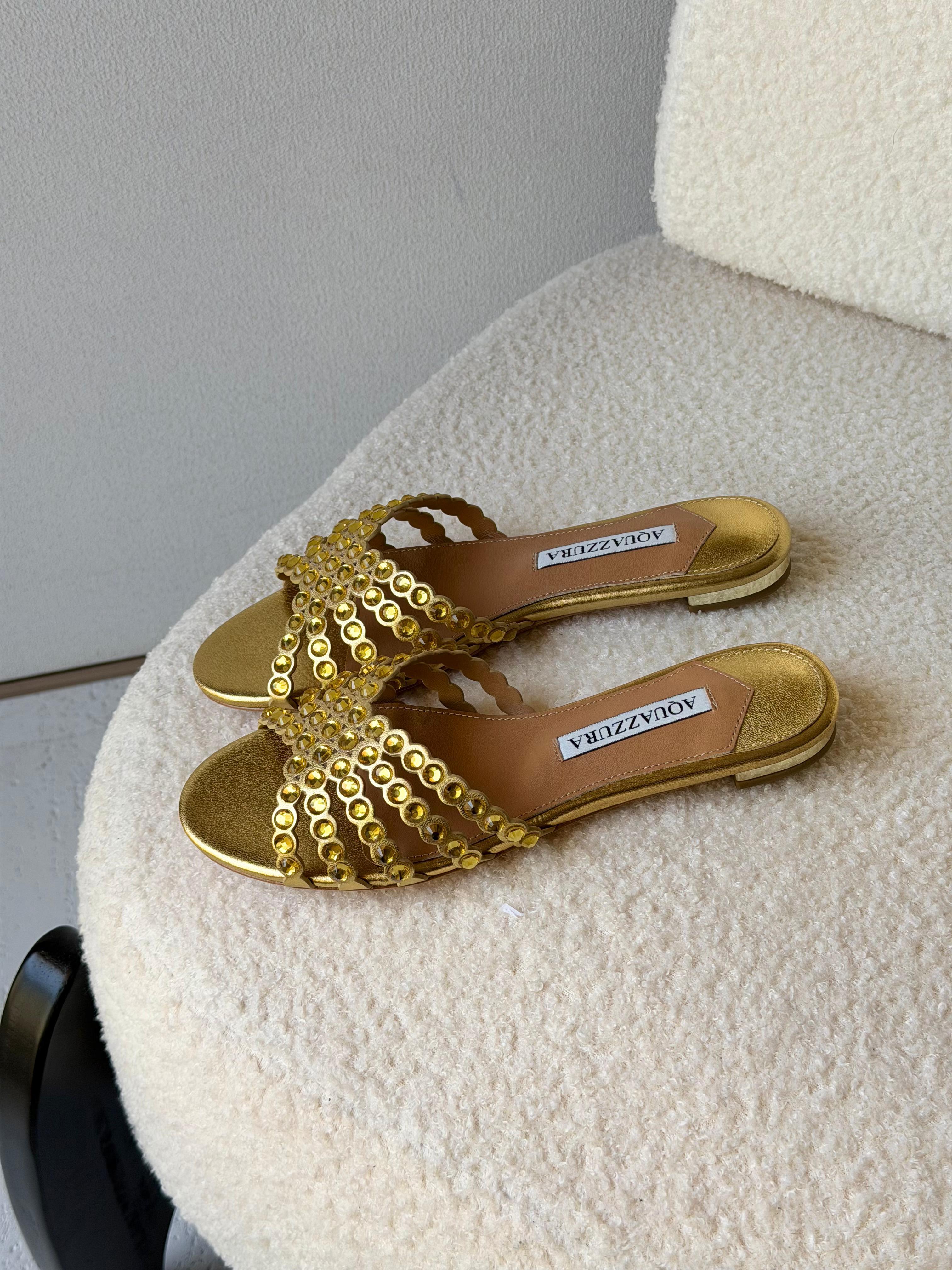 Aquazzura Tequila Crystal Sandals