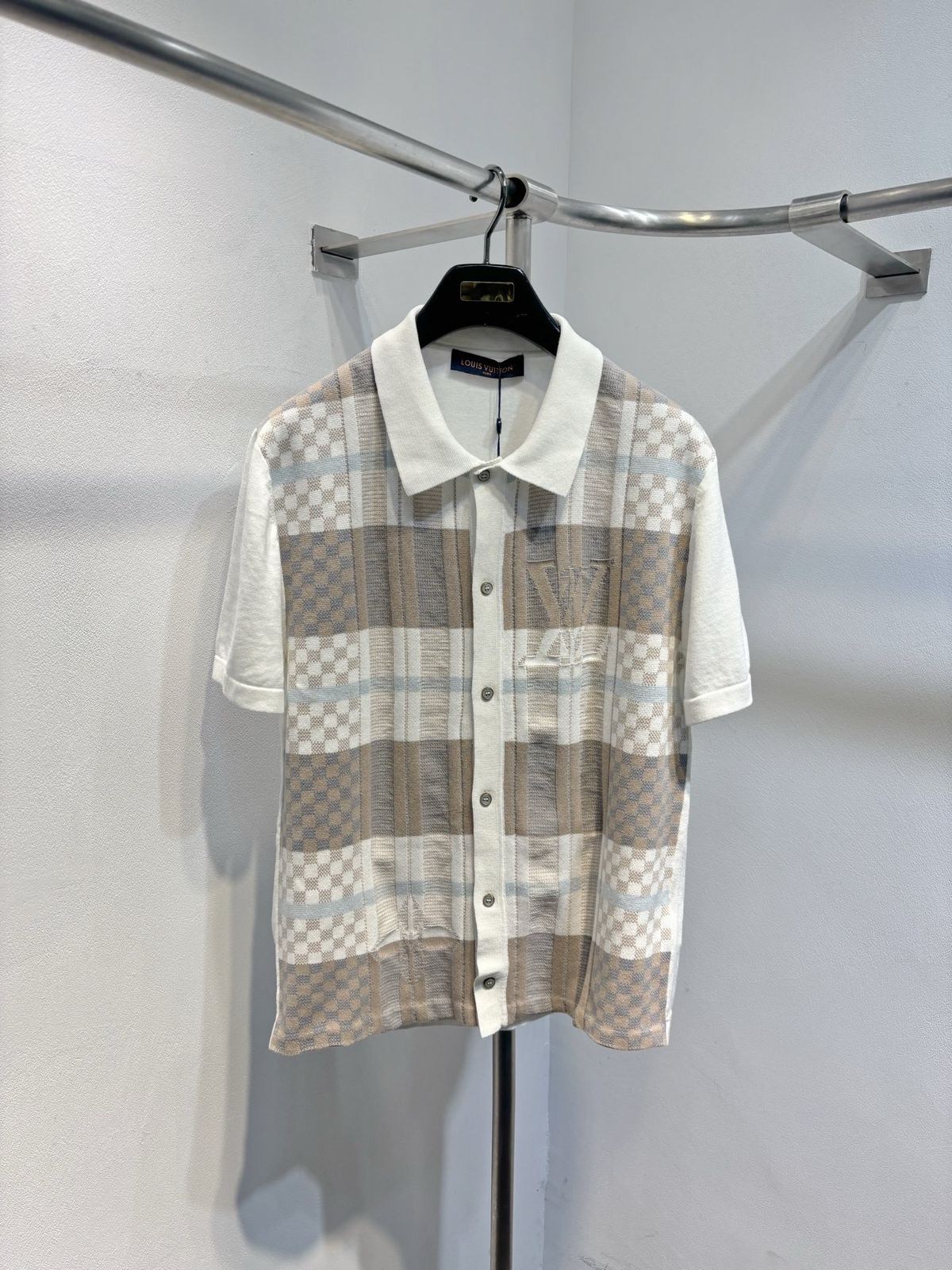 LV Graphic Jacquard Short-Sleeved Shirt
