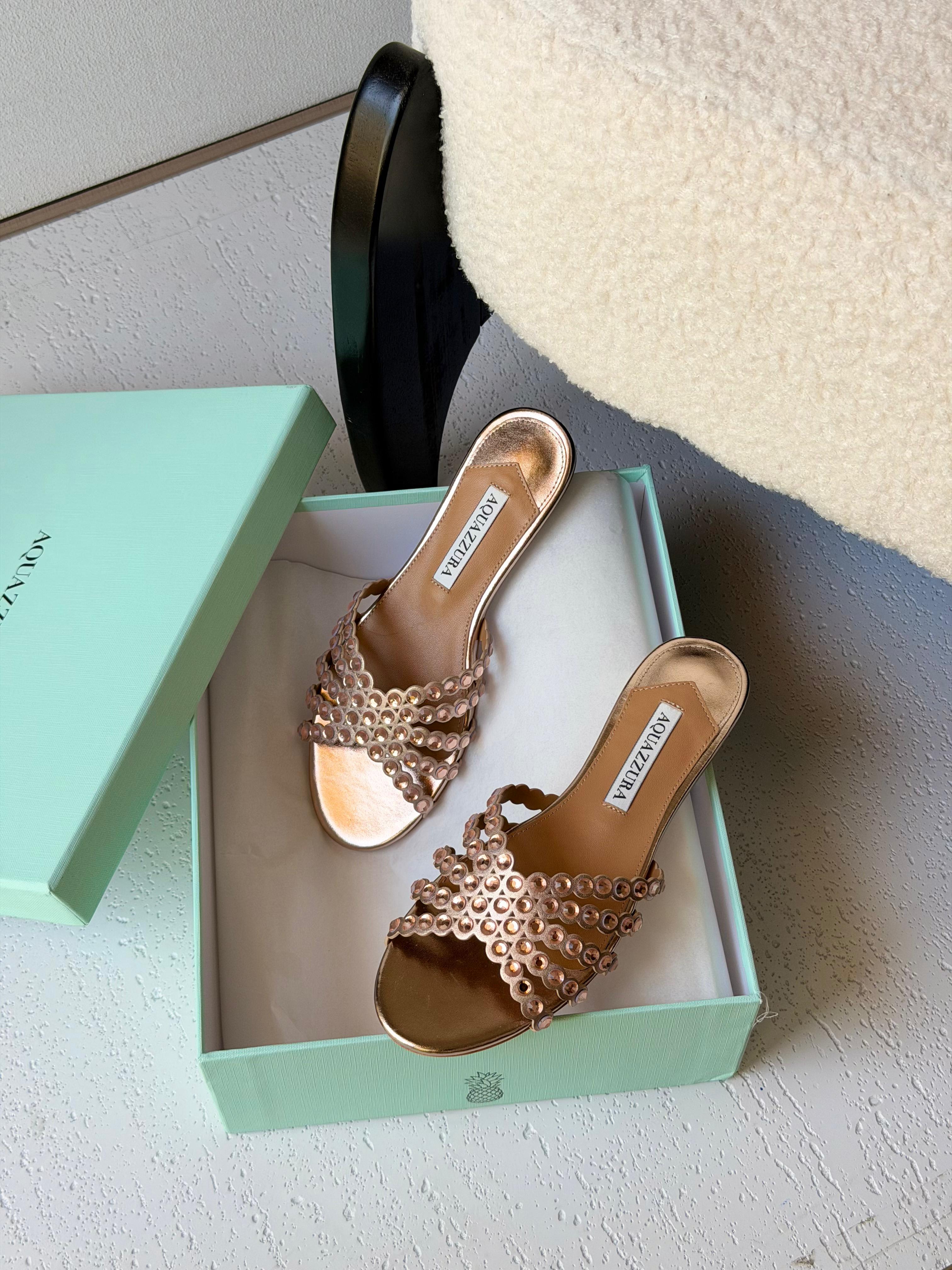 Aquazzura Tequila Crystal Sandals