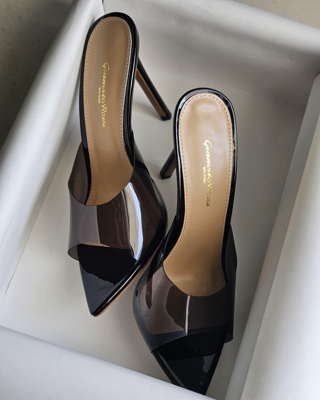 Gianvito Rossi Black Elle 105 Mule
