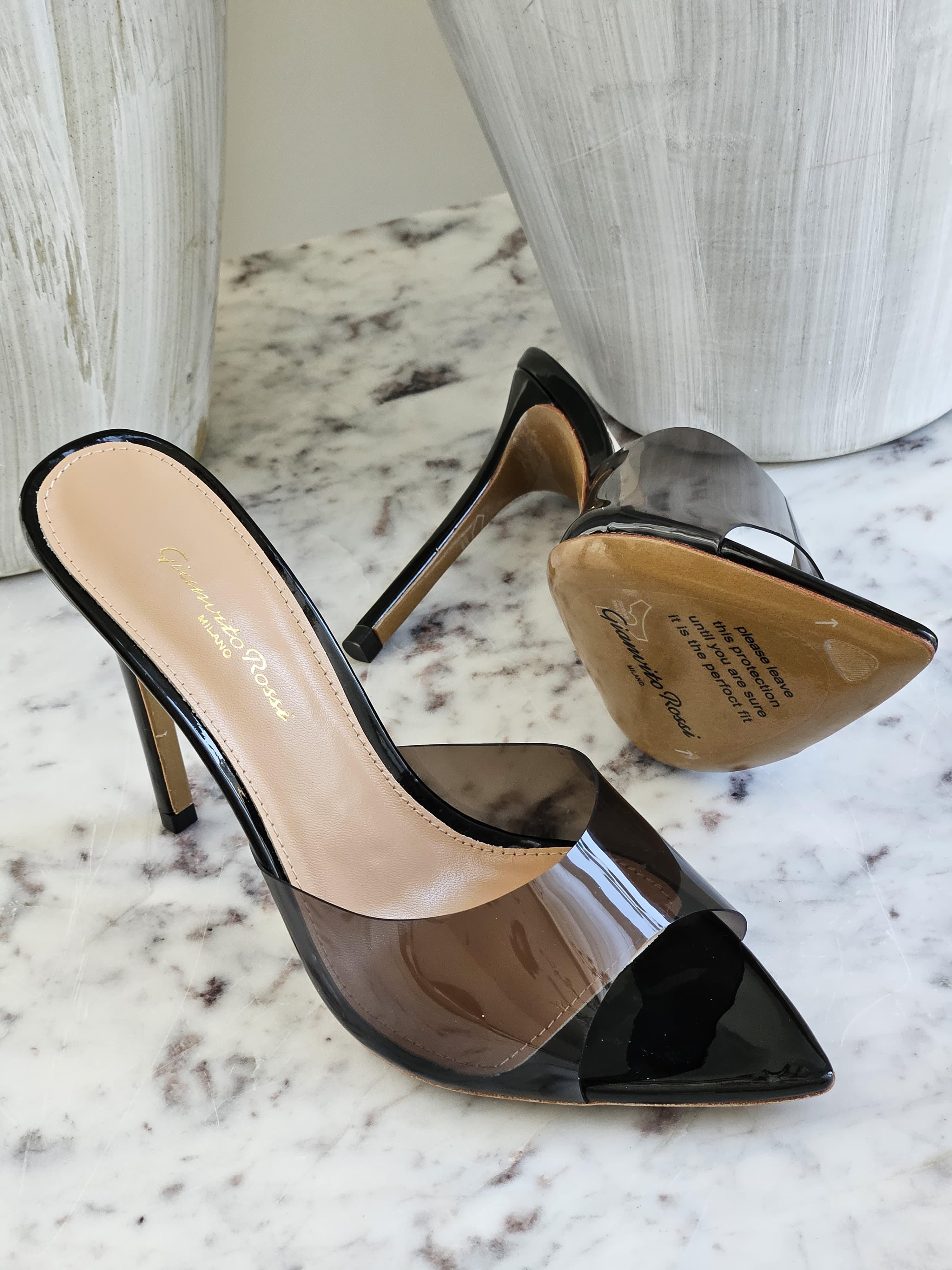 Gianvito Rossi Black Elle 105 Mule