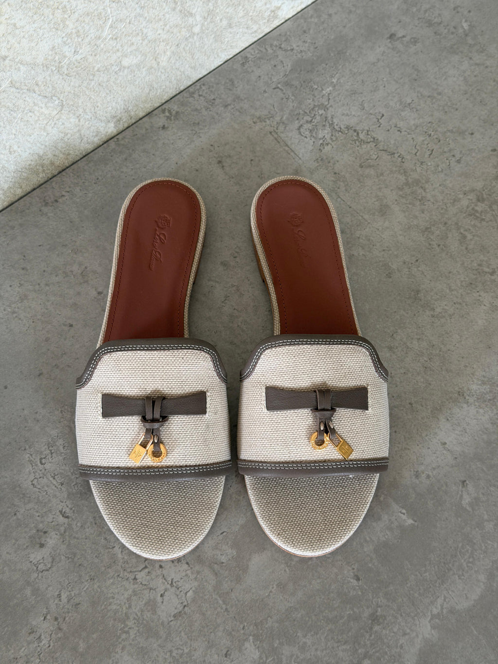 Loro Piana Brown Summer Charms Sandals