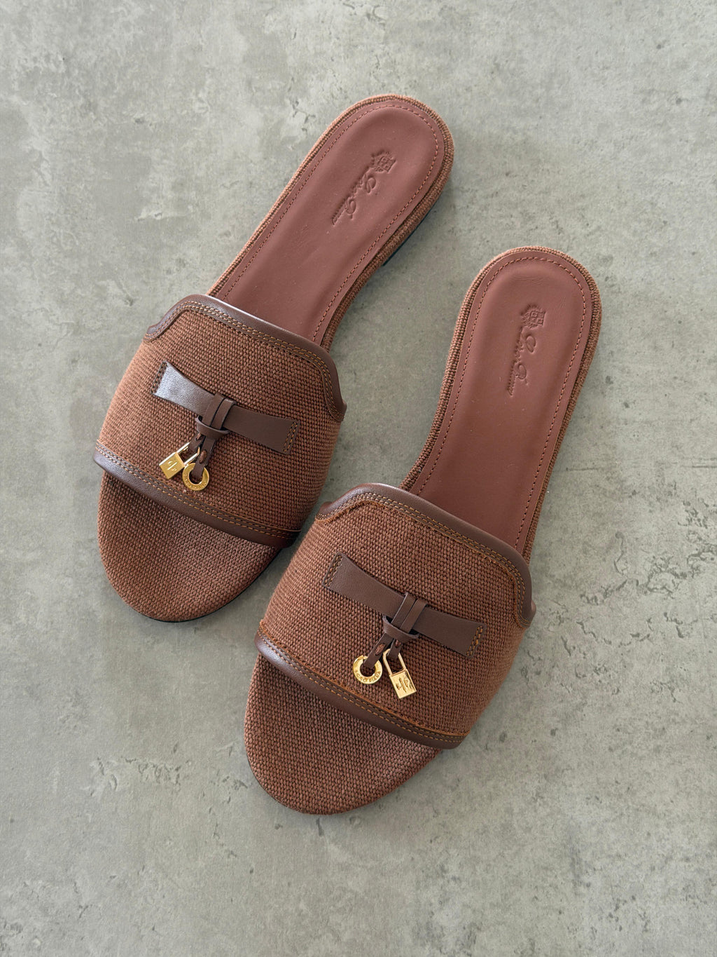 Loro Piana Brown Summer Charms Sandals