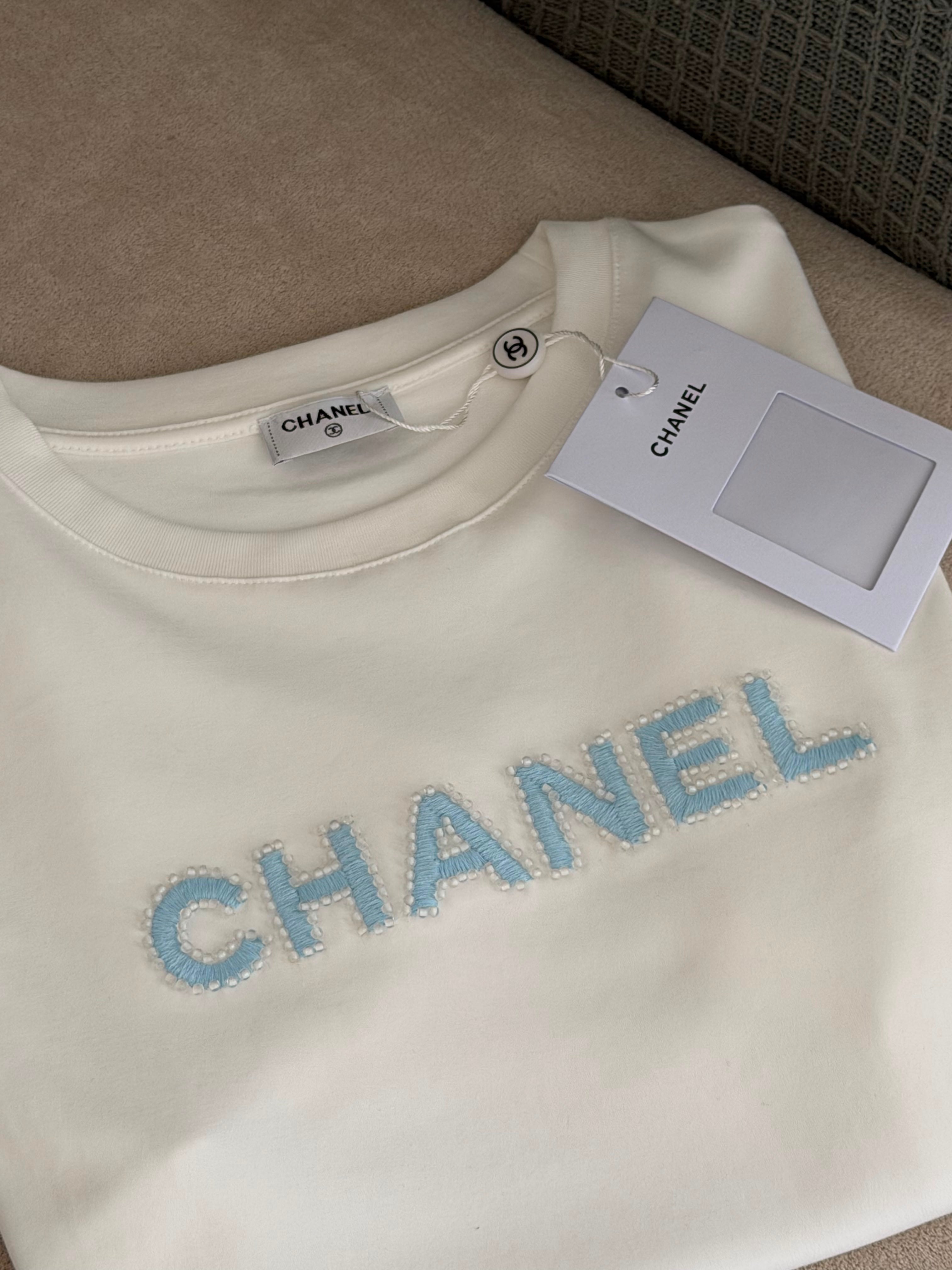 Chanel Paris Text Logo T-Shirt